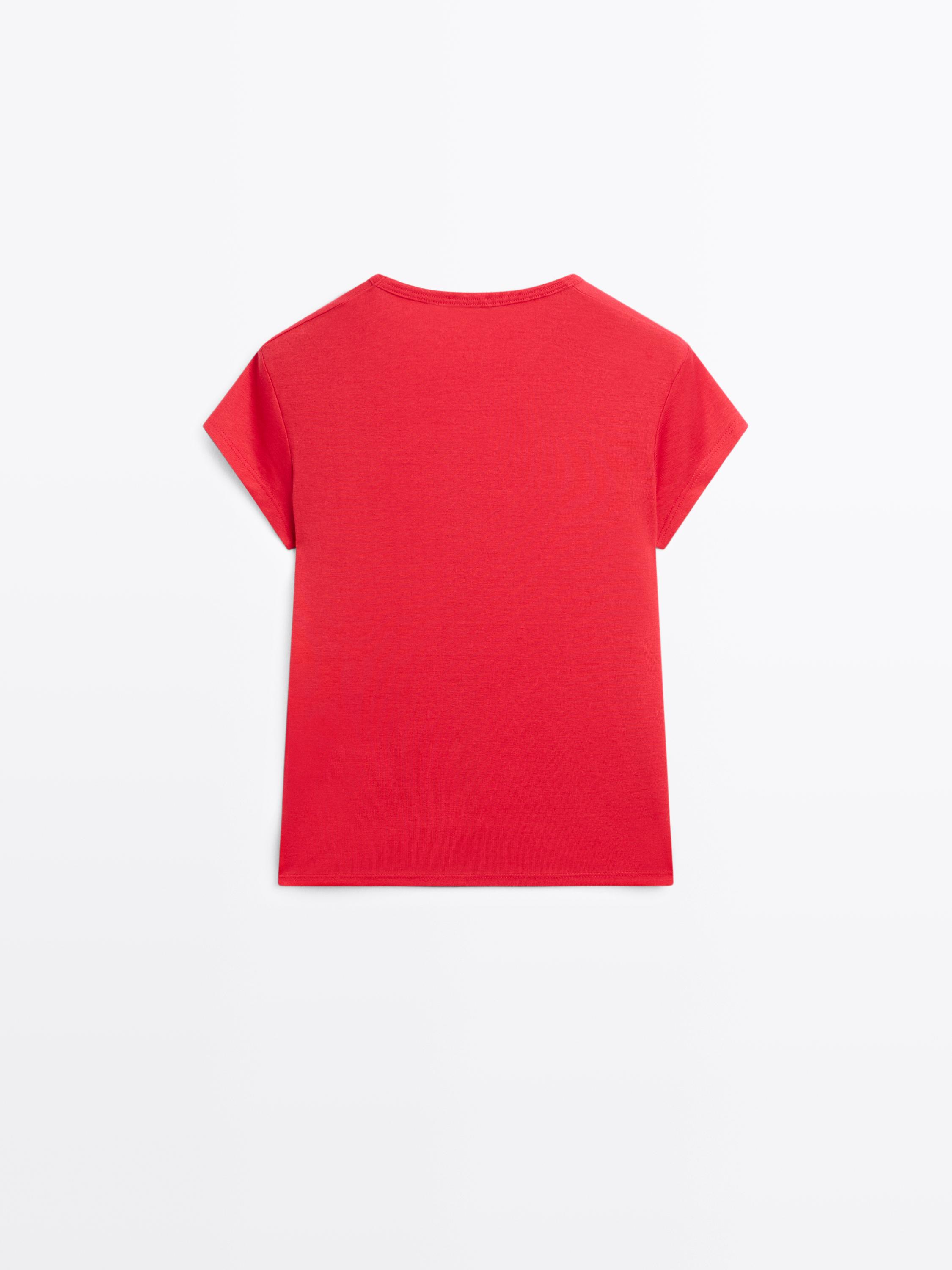 T-shirt à manches courtes 100 % coton mercerisé